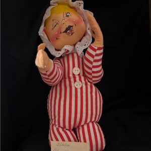 Annalee 22 inch Christmas Elf with Striped Pajamas